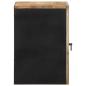 Preview: Bad-Hängeschrank Schwarz 38x33,5x48 cm Massivholz Mango