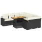 Preview: 9-tlg. Garten-Sofagarnitur mit Kissen Schwarz Poly Rattan