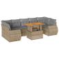 Preview: 8-tlg. Garten-Sofagarnitur mit Kissen Beige Poly Rattan