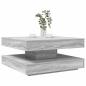 Preview: ARDEBO.de - Couchtisch 360-Grad Drehbar Grau Sonoma 70x70x34,5 cm