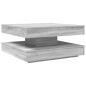 Preview: Couchtisch 360-Grad Drehbar Grau Sonoma 70x70x34,5 cm