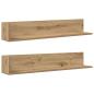 Preview: Wandregale 2 Stk. Artisan-Eiche 100x16,5x16,5 cm Holzwerkstoff