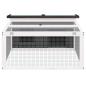Preview: Kaninchenstall Grau 117,5x97x47,5 cm Massivholz Kiefer