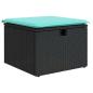 Preview: 8-tlg. Garten-Sofagarnitur mit Kissen Grau Poly Rattan Akazie