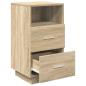 Preview: Nachttische 2 Stk. mit 2 Schubladen Sonoma-Eiche 36x36x68 cm