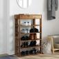 Preview: Schuhregal Altholz-Optik 60x30x98 cm Holzwerkstoff