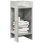 Preview: ARDEBO.de - Beistelltisch mit Ablage Betongrau 25,5x27x60 cm
