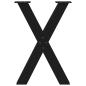 Preview: Esstischbeine X-Form 2 Stk. Schwarz 60x(72-73) cm Stahl