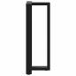 Preview: Bartischbeine T-Form 2 Stk. Schwarz 40x35x(100-101) cm Stahl