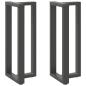 Preview: Bartischbeine T-Form 2 Stk. Anthrazit 50x35x(100-101) cm Stahl