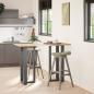 Preview: ARDEBO.de - Bartischbeine T-Form 2 Stk. Anthrazit 40x35x(100-101) cm Stahl