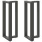 Preview: Bartischbeine T-Form 2 Stk. Anthrazit 40x35x(100-101) cm Stahl