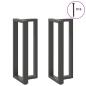 Preview: Bartischbeine T-Form 2 Stk. Anthrazit 40x35x(100-101) cm Stahl