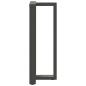 Preview: Bartischbeine T-Form 2 Stk. Anthrazit 40x35x(100-101) cm Stahl
