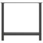 Preview: Esstischbeine Anthrazit 2 Stk. 80x(72-73) cm Stahl