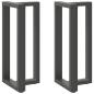 Preview: Bartischbeine T-Form 2 Stk. Anthrazit 50x35x(90-91) cm Stahl