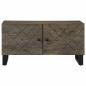 Preview: Couchtisch Schwarz 80x50x40 cm Massivholz Mango