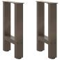 Preview: Couchtischbeine Naturstahl 2 Stk. 38x(42-43) cm Stahl