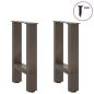 Preview: Couchtischbeine Naturstahl 2 Stk. 38x(42-43) cm Stahl