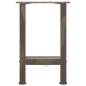 Preview: Couchtischbeine Naturstahl 2 Stk. 38x(42-43) cm Stahl
