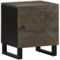 Preview: ARDEBO.de - Nachttisch Schwarz 40x33x46 cm Massivholz Mango