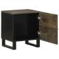 Preview: Nachttisch Schwarz 40x33x46 cm Massivholz Mango