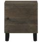 Preview: Nachttisch Schwarz 40x33x46 cm Massivholz Mango