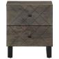 Preview: Nachttisch Schwarz 40x33x46 cm Massivholz Mango