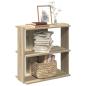 Preview: ARDEBO.de - Bücherregal 3 Böden Sonoma-Eiche 60x30x60 cm Holzwerkstoff