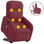 Preview: ARDEBO.de - Massagesessel mit Aufstehhilfe Weinrot Stoff