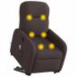 Preview: Massagesessel mit Aufstehhilfe Dunkelbraun Stoff