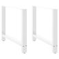 Preview: ARDEBO.de - Esstischbeine Weiß 2 Stk. 100x(72-73) cm Stahl