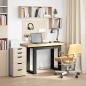 Preview: Schreibtisch NOAIN U-Form-Beine 120x50x75 cm Massivholz Kiefer