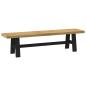 Preview: Esszimmerbank NOAIN A-Form-Beine 180x40x45 cm Massivholz Kiefer