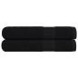 Preview: Saunatücher FROGN 2 Stk. Schwarz 80x200 cm 360 g/m²