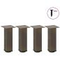 Preview: ARDEBO.de - Couchtischbeine 4 Stk. Naturstahl 30-32 cm Stahl