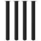 Preview: Bartischbeine 4 Stk. Schwarz 110-112 cm Stahl