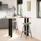 Preview: Bartischbeine 4 Stk. Schwarz 110-112 cm Stahl