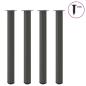 Preview: Bartischbeine 4 Stk. Anthrazit 110-112 cm Stahl