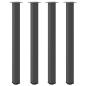 Preview: Bartischbeine 4 Stk. Anthrazit 110-112 cm Stahl