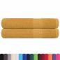 Preview: Saunatücher FROGN 2 Stk. Gold 80x200 cm 360 g/m²