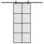 Preview: ARDEBO.de - Schiebetür mit Beschlag 90x205 cm ESG-Glas & Aluminium