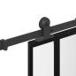 Preview: Schiebetür mit Beschlag 76x205 cm Hartglas & Aluminium
