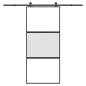 Preview: ARDEBO.de - Schiebetür mit Beschlag 90x205 cm Hartglas & Aluminium