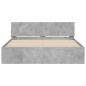 Preview: Bettgestell mit Kopfteil Betongrau 140x190 cm