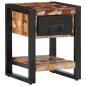 Preview: ARDEBO.de - Nachttisch Mehrfarbig 35x34x45 cm Altholz Massiv