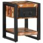 Preview: Nachttisch Mehrfarbig 35x34x45 cm Altholz Massiv