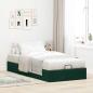 Preview: Ottoman-Bett ohne Matratze Dunkelgrün 80x200 cm Samt
