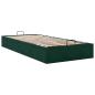 Preview: Ottoman-Bett ohne Matratze Dunkelgrün 80x200 cm Samt