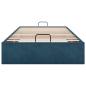 Preview: Ottoman-Bett ohne Matratze Dunkelblau 90x190 cm Samt